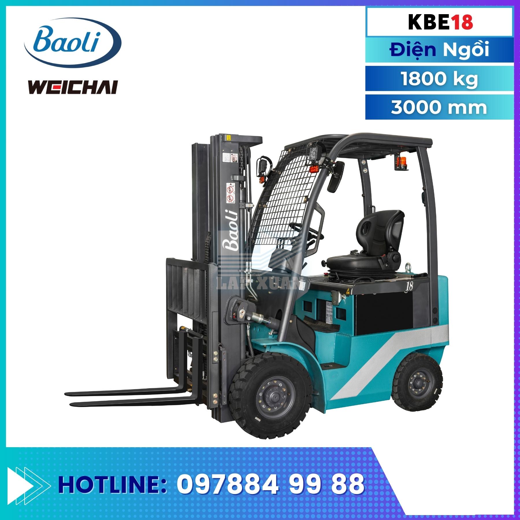 XE NÂNG ĐIỆN NGỒI BAOLI KBE18 - 1.8 TẤN