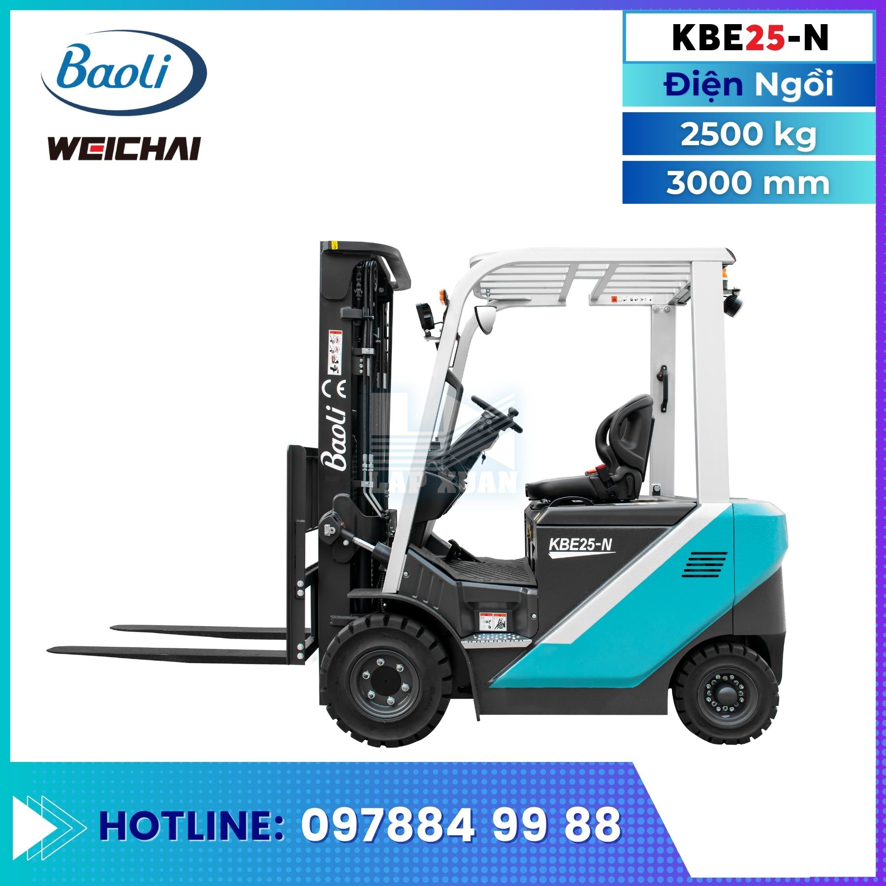 XE NÂNG ĐIỆN NGỒI BAOLI KBE25-N - 2.5 TẤN